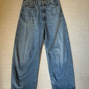 Zara mid rise balloon jeans